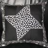 Black and White Friendship Star with Spider Webs Pillow