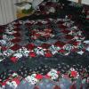 black and red quilt