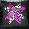Purple And White Star Pillow