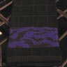 Black Dishtowel with Bats on a Purple Background Detail