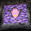 Purple Vampire with Bats Pillow